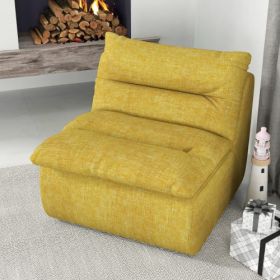 Lazy Floor Sofa ,Modern Armless Floor Lounge Chair, Comfy Accent Bean Bag Couch, Single Corner Chair Sofa For Living Room Bedroom Salon Office (Color: Yellow)