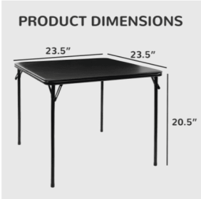 Only Supports Self Pickup  Folding Table, Black (Color: Black)