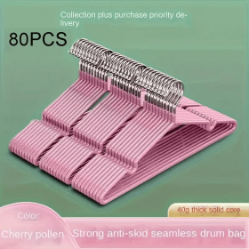 Clothes Hangers With Non-slip Design, Sturdy Heavy Duty Coat Durable Hangers For Coats (Option: Pink50pcs)