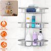 3 Tier Wall-mounted Corner Shower Caddy Shelf Rack Shower Shampoo Soap Cosmetic Basket Organizer
