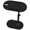 C-Shaped Bathtub Tray Table With Adjustable Height 360° Rotatable Desktop Freestanding Bath Caddy Against Wall Couch Bed Sofa Side Table