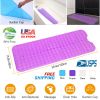 Bath Tub Mat Non-Slip Shower Mat BPA-Free Massage Anti-Bacterial with Suction Cups Washable for Bathroom Kitchen Pool