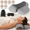 3 In 1 Neck Massager Pillow With Vibration Heating Therapy Airbag Stretching Memory Foam Fillings Ergonomic Cervical Massager With Portable Storage Ba