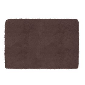 Fluffy Bedroom Rug 4’ x 2.6’ Anti-Skid Shaggy Area Rug Decorative Floor Carpet Mat for Nursery Bedroom Living Room (Option: Brown)