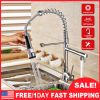 Kitchen Sink Faucet Single Handle Pre-Rinse Spring Pulldown Spray Head Kitchen Faucet Chrome Plated Finish Lead-Free