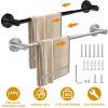 Single Bath Towel Bar 9.8in to 24.6in Length Adjustable Towel Rack Rustproof Stainless Steel Towel Holder Wall-Mounted Retractable Towel Rail For Bath