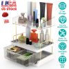 3 Tier Makeup Organizer for Vanity Large Capacity Skincare Shelf Bathroom Countertop Organizer with Drawer for Lipsticks Lotion Toner Perfumer Masks