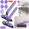 2 Pack Multi-Function Rotating Crevice Cleaning Brush Stiff Bristle Brush Gap Cleaner with 2-In-1 Clip and Spade for Tight Spaces Bathroom Kitchen
