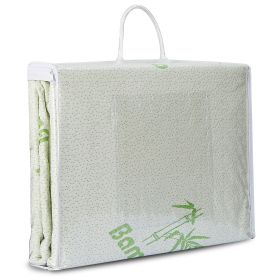 Bamboo Mattress Protector Hypoallergenic Waterproof Mattress Pad Cover w/ 14" Deep Fitted Pocket Queen/King Size (Option: K)