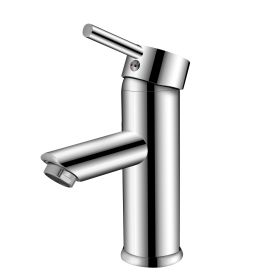 Bathroom Sink Faucet Single Handle One Hole Basin Cold/Hot Mixer Tap Brass Construction Chrome Finish UK Standard (Option: ModernMixerTap)