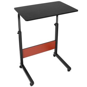 31.5x15.74x35in Mobile Laptop Desk Height Adjustable Rolling Wheels 88LBS Load Standing Table Sofa Bed Side Desk Cart Home Office Use (Option: L)