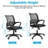 Ergonomic Mesh Office Chair 360° Swivel Task Chair Thick Cushion Home Desk Chair with Adjustable Height Lumbar Support and Armrests