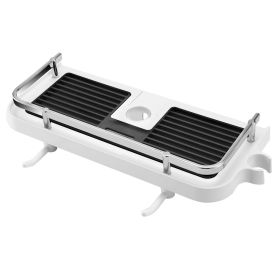 Bathroom Shower Caddy Shelf Organizer Pole Caddy Storage Rack No Drill No Rust for Shower Head Shampoo Soap conditioner Holder (Option: BathroomPoleShelf)