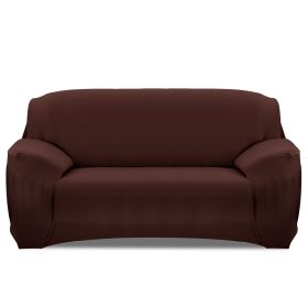 Sofa Cover Printed Stretch Sofa Furniture Cover Soft Sofa Slipcover Polyester Furniture Protector Cover (Option: Coffee_3S)