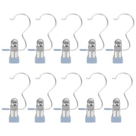 30 Pack Hanging Clips for Closet Multifunctional Clothes Pins Heavy Duty Space-saving Laundry Hooks for Boots Jeans Hats Towels Socks Pants Handbags T (Option: Grey)