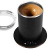Auto Stirring Coffee Mug with Lid Temperature Control Self-Heating Automatic Magnetic Mixing Mug with 3 Heat Settings Auto-Off Function For Coffee Tea
