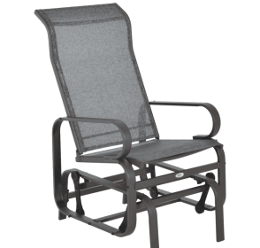 Gliding Rocking Chair, Patio Swinging Chair With Smooth Rocking Arms And Lightweight Construction For Patio Backyard, Gray (Option: Gray)