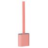 Toilet Brush And Holder TPR Bristles Toilet Bowl Cleaner Brush w/ Bendable Head Non-Slip Long Handle Wall Mounted Toilet Cleaner For Bathroom Deep-Cle