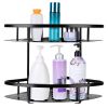 2 Tier Wall-mounted Corner Shower Caddy Shelf Rack Shower Shampoo Soap Cosmetic Basket Organizer