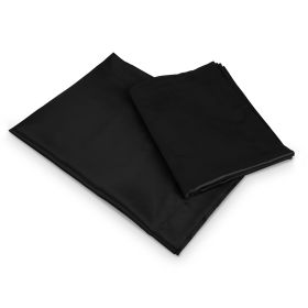 Luxury Silky Satin King Pillowcase Set (Option: Black)