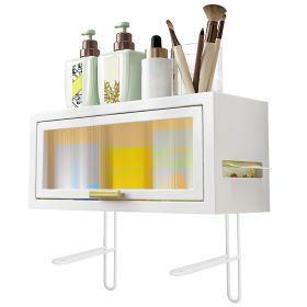 Over The Toilet Storage Cabinet Bathroom Storage Organizer Toilet Storage Box with Dustproof Transparent Magnetic Door Side Opening (Option: Stand_White)