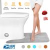 U Shaped Bathroom Rugs Contour Non-slip Toilet Mat Absorbent Cozy Velvet Floor Mat 23.62 x 19.69in