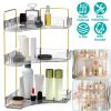 Bathroom Countertop Organizer 3 Tier Corner Makeup Storage Shelf Vanity Cosmetic Perfume Tray Clear Corner Rack for Bedroom Bathroom Kitchen