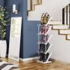 5 Tier Vertical Shoe Rack Narrow Free Standing Storage Organizer for Entryway Space-Saving Stackable Shoe Holder Corner Shoe Tower For Entryway Bedroo
