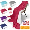 Fleece Throw Blanket Warm Soft Flannel Bed Cover Cuddly Cozy Sofa Travel Car Blanket w/ Queen King Throw Size Optional