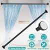 Shower Curtain Rod Adjustable Tension Curtain Rod Stainless Steel Spring Curtain Pole Heavy-Duty Steel for Bathroom Wardrobe Kitchen Balcony 31.5in/39