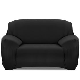 Sofa Cover Printed Stretch Sofa Furniture Cover Soft Sofa Slipcover Polyester Furniture Protector Cover (Option: BLK_2S)
