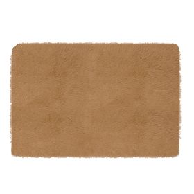 Fluffy Bedroom Rug 4’ x 2.6’ Anti-Skid Shaggy Area Rug Decorative Floor Carpet Mat for Nursery Bedroom Living Room (Option: Coffee)