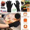BBQ Gloves 1472°F Heat Resistant Grill Gloves Anti-slip Carbon Fiber BBQ Gloves Oven Gloves Mitts For Barbecue Cooking Baking Welding Cutting