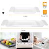 21.65in-30.91in Extendable Bath Tray Plastic Bathtub Shelf Caddy Tray Table Retractable Bathtub Storage Rack with Non-Slip Grip Fits Most Tubs