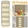 Over the Door Shoes Rack 20-Pocket Organizer 5-Layer Hanging Storage Shelf for Kids Shoes Closet Cabinet Slippers Small Toys