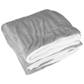 Fleece Throw Blanket Warm Soft Flannel Bed Cover Cuddly Cozy Sofa Travel Car Blanket w/ Queen King Throw Size Optional (Option: Throw_Grey)