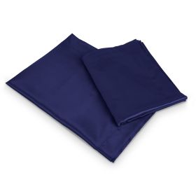 Luxury Silky Satin King Pillowcase Set (Option: Navy)
