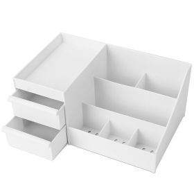 Makeup Organizer Cosmetics Storage Box Countertop Display Case Lipstick Skincare Brush Holder (Option: L)