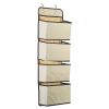 Over Door Hanging Organizer 4 Pockets Wall Mount Closet Storage Organizer Multifunctional Hanging Shelves For Clothing Office Supplies File Folders