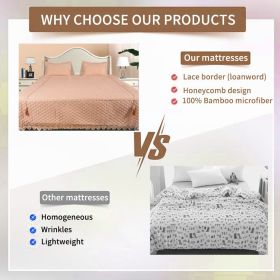 5pcs Big Lace Edge European Noble Bedding Set, Tassel Pendant ,Bamboo Fiber Bedspread Set (Color: Khaki, size: KING)