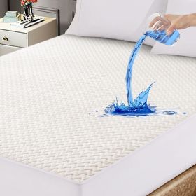 The bamboo fiber waterproof bed cover offers 360-degree all-round wrapping, anti-slip fit and comprehensive protection (size: CK)