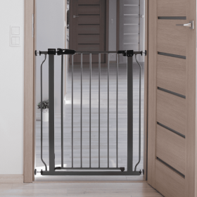 Only Supports Self Pickup  Infant And Pet Safety Gate, Child Barrier For Doorways, Stairs, And Hallways, 29.1-Inch To 33.8-Inch Openings, 30-Inch (Option: Graphite1)