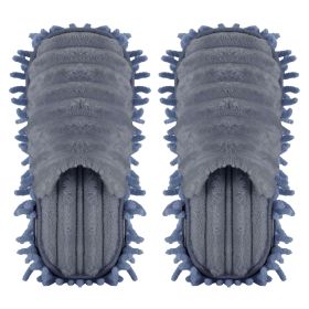 Mop Slippers Unisex Detachable Floor Mopping Shoes Microfiber Dusting Slippers for House Bathroom Kitchen Livingroom (Option: Grey_S)