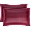 2 Pack Soft Silky Satin Pillow Case Hypoallergenic Breathable Bed Pillow Cover Queen Size Pillowcase Great for Hair Skin