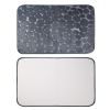 2 Pcs/Set Bathroom Rugs Luxury Flannel Non-Slip Bathroom Rugs Set Soft Pebbles Shower Absorbent Carpet U-Shaped Toilet Mat Washable for Bathroom Entra