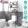 3 Tier 25.59x9.84x66.14in Bathroom Over the Toilet Storage Shelf Free Standing Laundry Room Organizer Space Saver Rack
