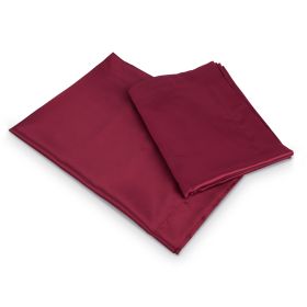 Luxury Silky Satin King Pillowcase Set (Option: Burgandy)