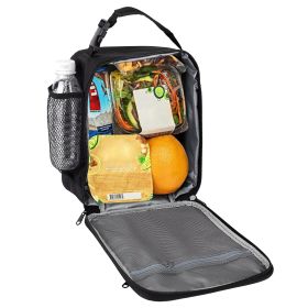 Insulated Lunch Box Portable Work Lunch Pail Bag School Lunchbox Picnic Food Storage Coolbag with Handle (Option: Black)