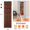 Over the Door Shoes Rack 24-Mesh-Pocket Organizer 6-Layer Hanging Storage Shelf for Shoes Slippers Small Toys Closet Cabinet