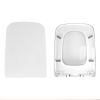 Square Toilet Seat with Grip-Tight Seat Bumpers Heavy-Duty Quiet-Close Quick-Release Easy Cleaning White UK